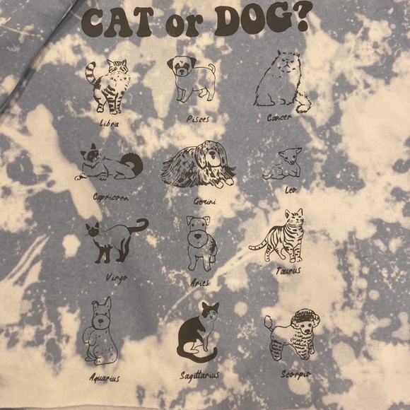 Women’s 2X Grayson Social sleepwear set. Tye dye blue white w/ dog/cat h… - Picture 2 of 6